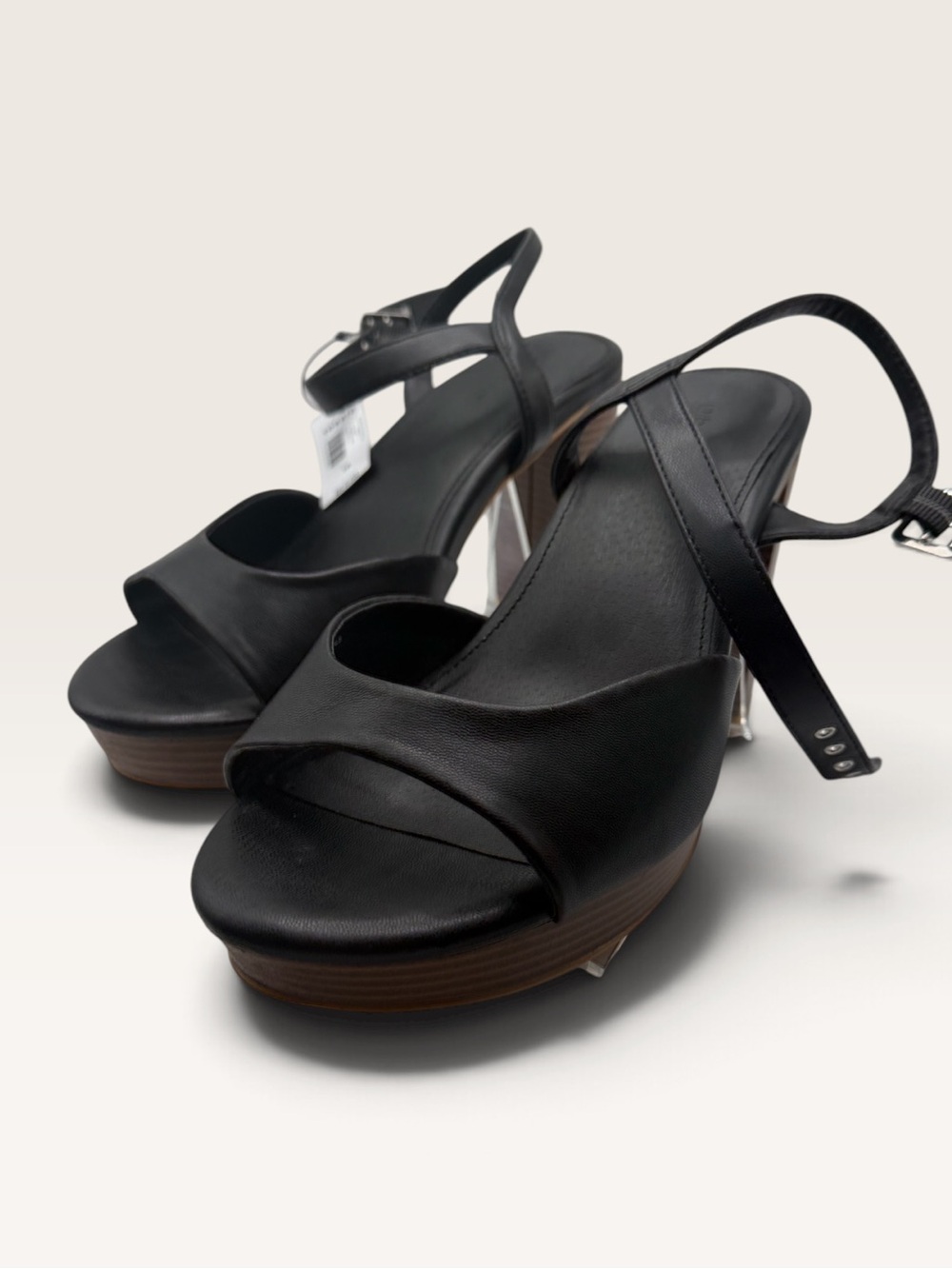 torrid Black Platform Slingback Heeled Sandals Adjustable Straps Size 10